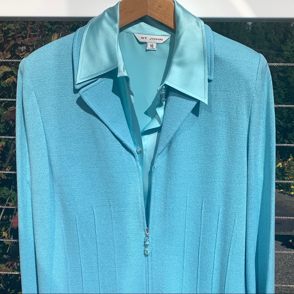 St. John Blue FIVE piece Knit Set